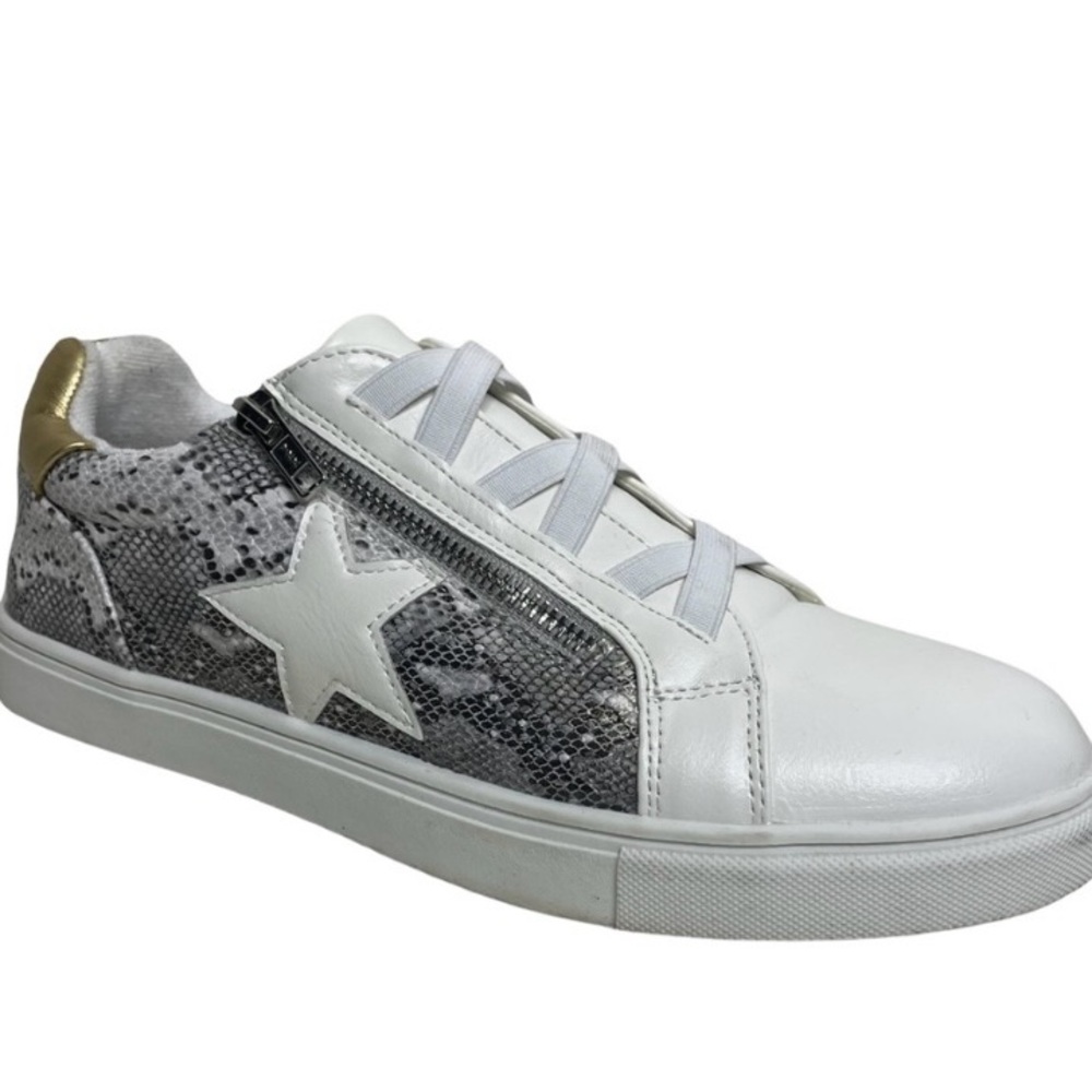 Report Logan Sneakers Snakeskin Metallic Gold women’s size 9 Zippered